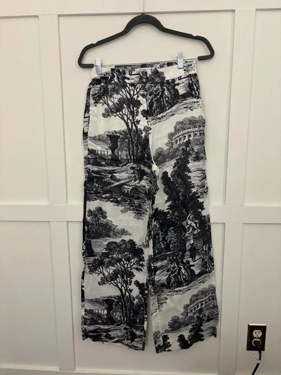 COS Black and White Toile Print Pants - Picture 1 of 2